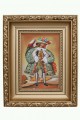 Archanioł Jophiel, Anioł Światła i Oświecenia - szkoła malarstwa Cuzco, Peru - obrazek olejny w stylu kolonialnym - 17 cm x 21 cm, oprawiony w złotą ramkę - jedyny egzemplarz.